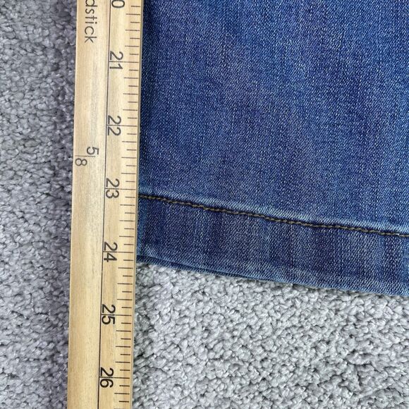 Ella Moss Jeans Women’s 6 Blue Wide Leg Cropped High Rise Medium Wash Denim Boho - Picture 12 of 14